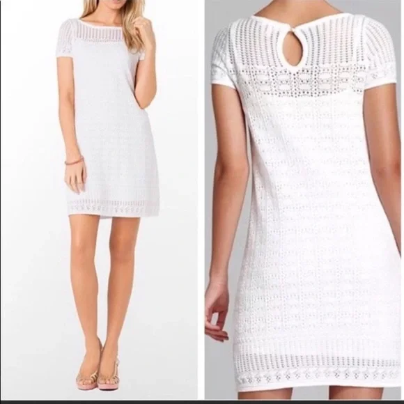 Lilly Pulitzer L white crochet dress